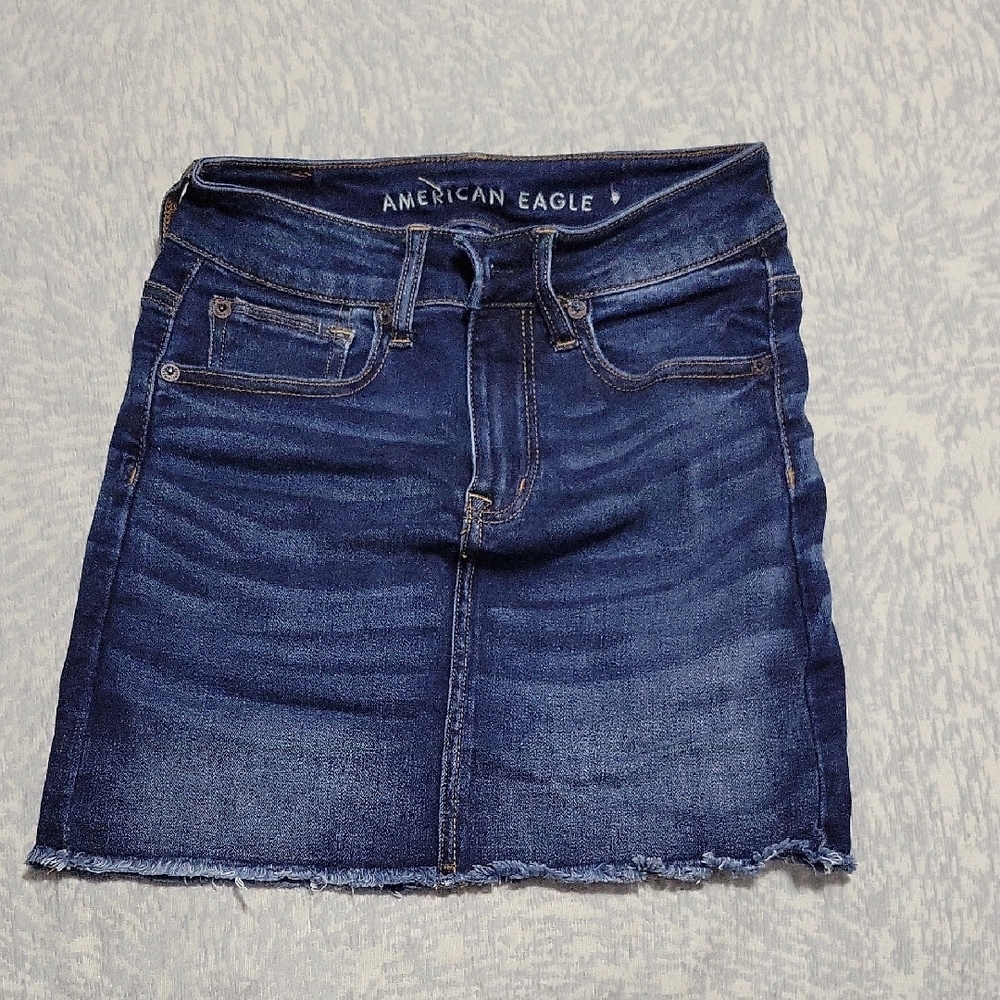 American Eagle Outfitters Women's Blue Denim Skirt